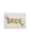 BRIDE White Beaded Coin Purse