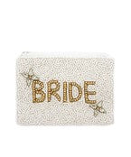 BRIDE White Beaded Coin Purse