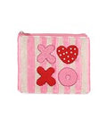 XOXO Pink/White Beaded Coin Purse