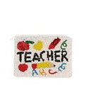 Teacher White Sequin Coin Purse