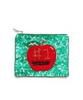 #1 Teacher Apple Beaded Coin Purse