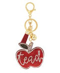Jeweled Puff Teacher Keychain