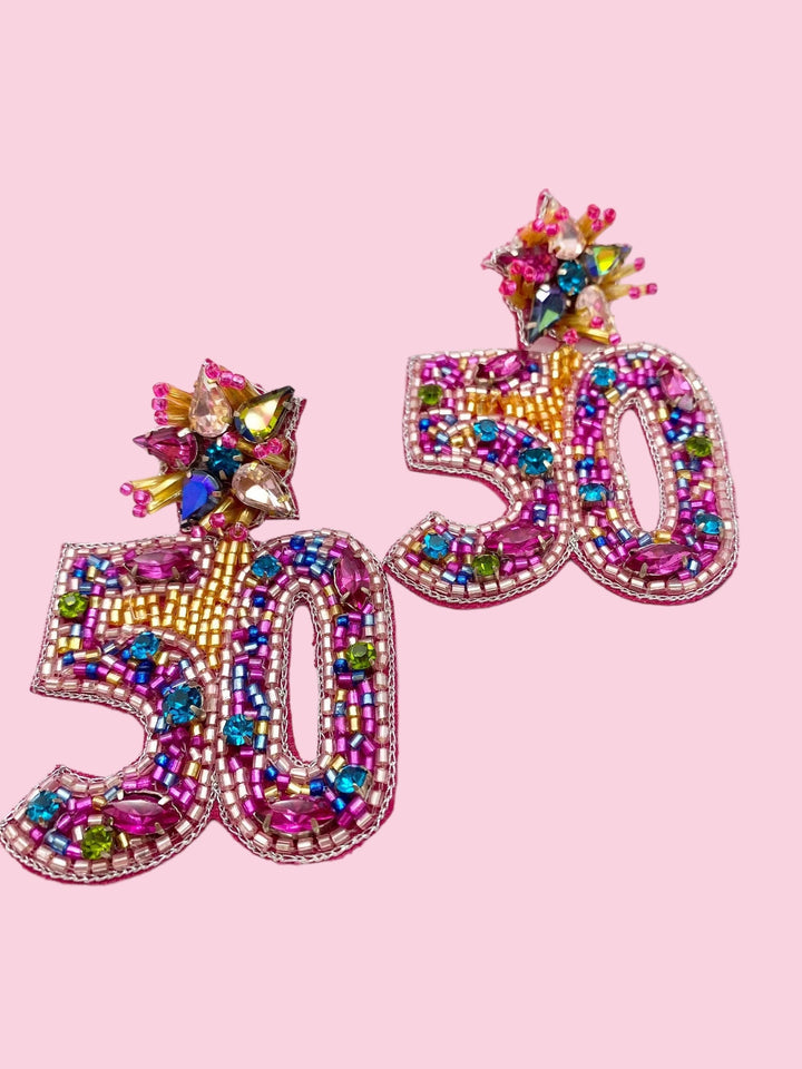 Jeweled Birthday Earrings