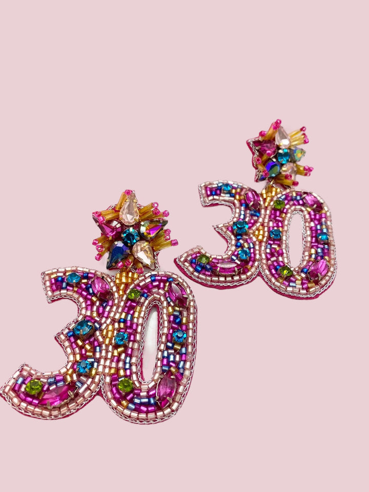 Jeweled Birthday Earrings