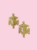 Beaded Gold RN Earring