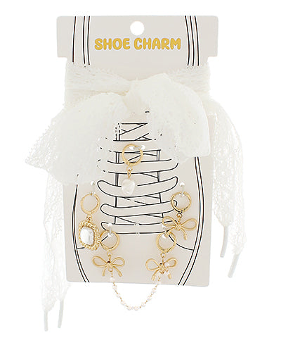 Shoe Charms with Ribbon Lace