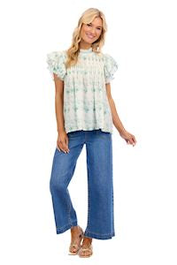 White Dolly Flutter Top
