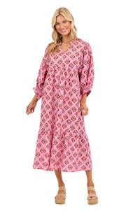 Pink Waylon Midi Dress