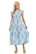 Perin Smocked Midi Dress