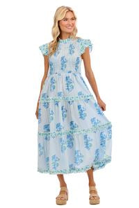 Perin Smocked Midi Dress