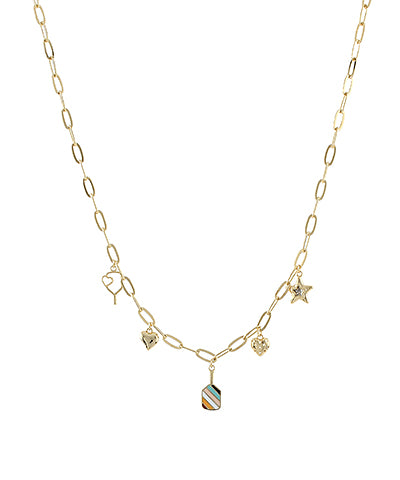 Pickleball 5 Charm Necklaces