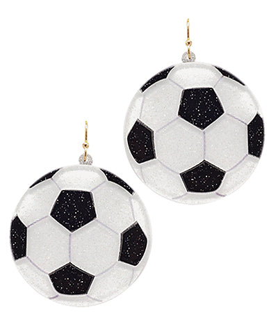 Sports Glitter Dangle Earrings