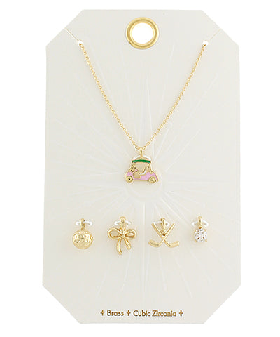 Golf Changeable Charm Necklace