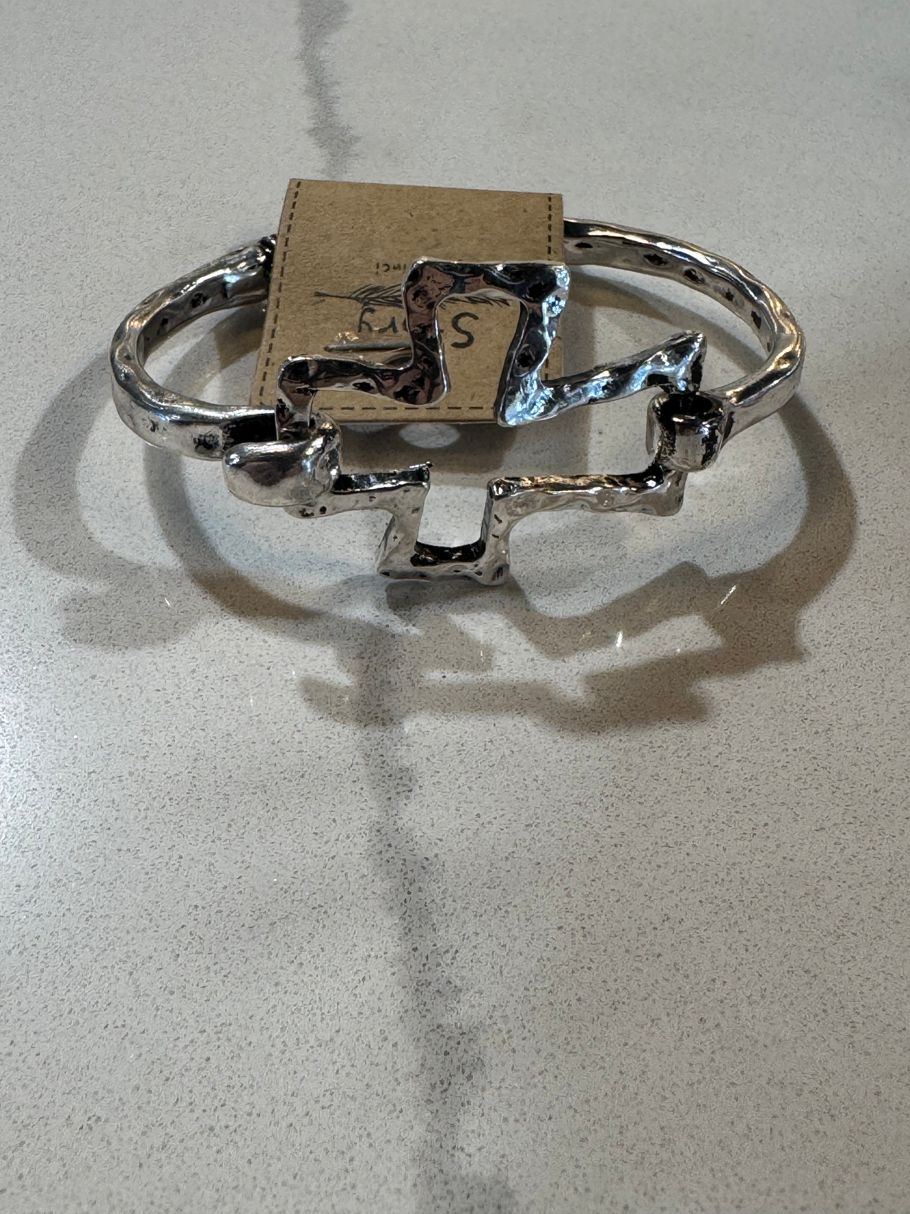 Cross hinged bracelet