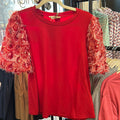 Red Hot Sequin Fringe Top