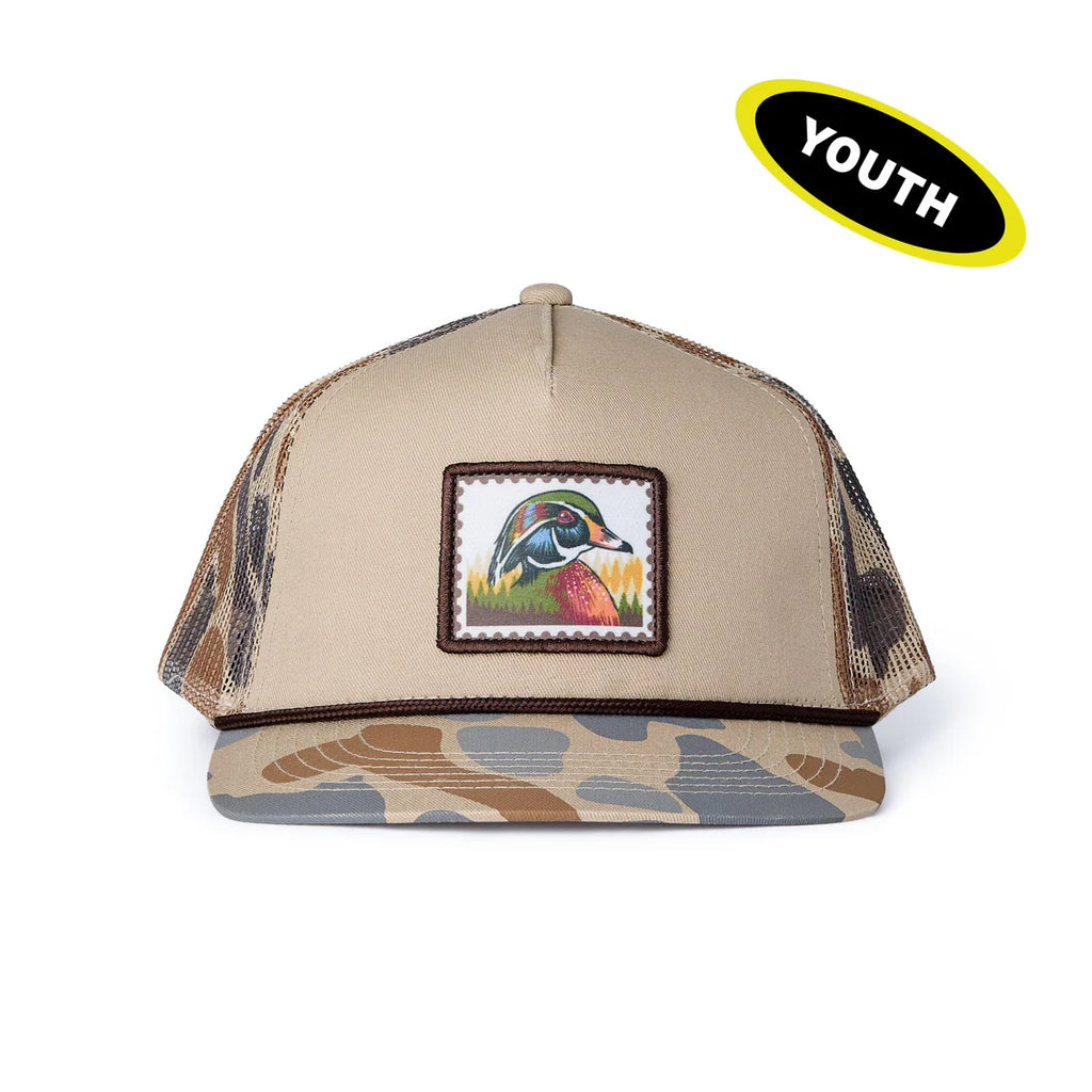 Burlebo Youth Hat Wood Duck Stamp Camo