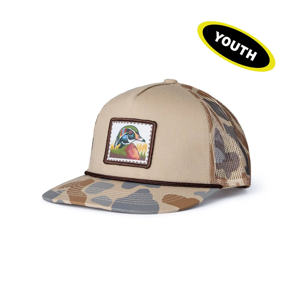 Burlebo Youth Hat Wood Duck Stamp Camo